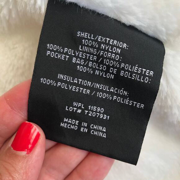 Heat Keep White Fur Lined Puffer Vest Small Packable Gorpcore Minimalist - Picture 7 of 11